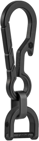 KeyUnity KM14BK Titan-EDC-Flaschenöffner-Schlüsselanhänger mit D-Ring, Schnellverschluss-Karabiner-Schlüsselanhänger für Männer
