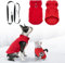 Hundemantel Für Kleine Hunde,Chihuahua Kleidung,hundepullover kleine Hunde, Hundemantel für kleine Hunde,Hundemantel mit Geschirr,Wintermantel Hund für kleine Hunde, Innen und Außeneinsatz(Rot S)