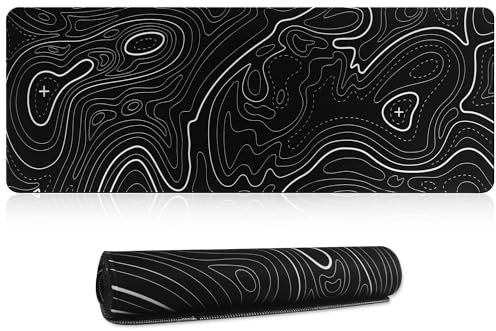 HoYiXi Tappetino per Mouse da Gioco XXL 600 x 300 x 3MM, con Base in Gomma Antiscivolo, Mouse Pad per il lavoro in ufficio a casa,Mouse Mat 600 x 300 x 3MM,Nero