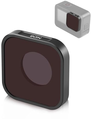 PULUZ Action-Kamera ND8 Objektivfilter für GoPro Hero 12/11/11 Mini/10/9, schwarz, mehrfach beschichtetes optisches HD-Glas/ultradünner Aluminiumrahmen für GoPro-Zubehör