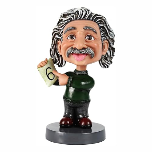 Weyot Einstein Wackelkopf Puppe, Heimdekoration, Kunstharz Statue, Wackelkopf Puppenskulptur, Heim Schreibtisch Dekoration, kreative Hochzeit, Heim Desktop Dekoration
