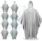OUTDOORN 10x Einweg Regenjacke Festival & Regenponcho mit Kaputze - Regenjacke mit Kapuze - Universalgröße: transparent und wasserdicht