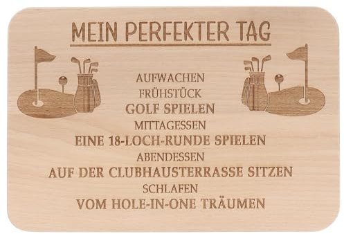 Spruchreif · Frühstücksbrettchen Golfen · Brotzeitbrett mit Gravur · Geschenke für Golfer · Geschenk Golf