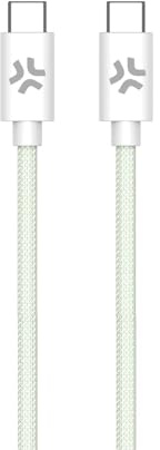 Celly USB-C > USB-C Baumwollgeflechtkabel Grün 1,5 Meter