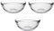 Acan Tradineur - Pack de 3 cuencos redondos de vidrio, modelo Lys, bol para mezclar, servir aperitivos, apilable, apto para microondas y lavavajillas, cocina - 14 x 5,5 cm