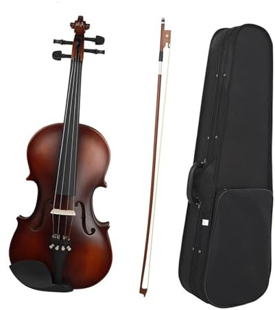Violine Volle Größe 4/4 Violine Linde Korpus Kopf Ebenholz Griffbrett Wirbel Kinnhalter Saitenhalter