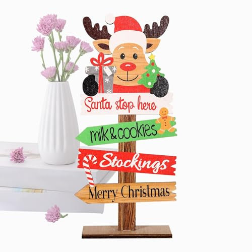Weihnachtsdeko für zu Hause - Mehrstufiges Tablett Holzdekoration mit Worten, Tischdeko | Tischdeko | Tischdeko für Weihnachten, extravagante Deko für l