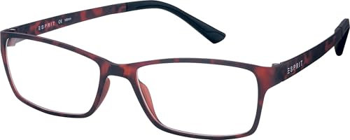 ESPRIT Brillengestell (Modell ET17447N) für Unisex, Rechteckig, gefertigt aus Ultem (inklusive Brillenetui)