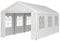 Warmiehomy 3M x 6M Gazebos with Removable Sides, Large Garden Marquee Gazebos with Mesh Windows, Outdoor Heavy Duty Pop up Gazebos for Camping, Party, Wedding, Carport, 300x600x275 cm, White