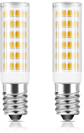 Morotty LED-glödlampor E14 fläkt 5W varmvit 3 000K, set med 2 | Glödlampa för frånluftsfläkt, motsvarande 40 W, inte dimbar för fläktfläkt, kylskåp, vägglampor