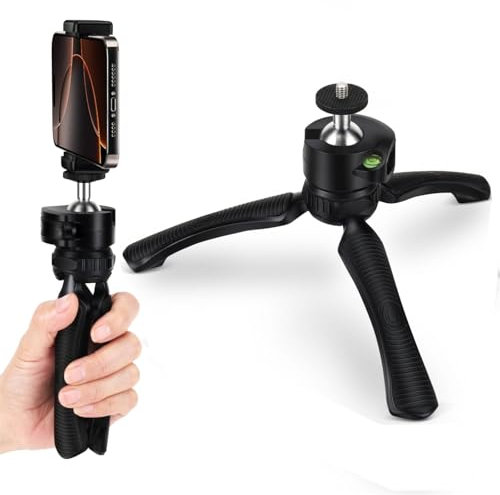 Digicharge Mini Tripod for Phone/Camera Compatible with Smart Mobile Phone, iPhone, Digital and DSLR Cameras Gorilla Tri Pod Mount Stand