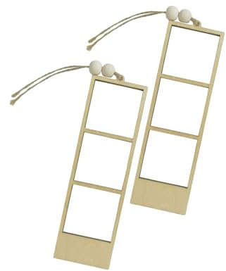 Fluxioxtna Cornice portafoto in legno da appendere, ornamento per foto, albero di Natale, decorazione da appendere per porta, finestra, parete, decorazione per le vacanze