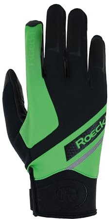 Roeckl LIDHULT Langlaufhandschuhe, Schwarz/Grün, 7,0