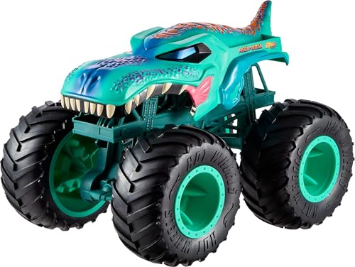 Hot Wheels Monster Trucks Colossal Mega-Wrex | Fan-Favorite Toy Truck Character with Big Wheels & Bright Detail, Monster Trucks Live, JJN47