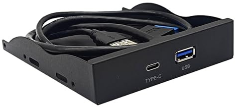USB 3.0 + Typ C Diskettenlaufwerk-Panel, langlebig, geeignet für 5,25 Zoll Computergehäuse, Festplatteninstallationsplatte