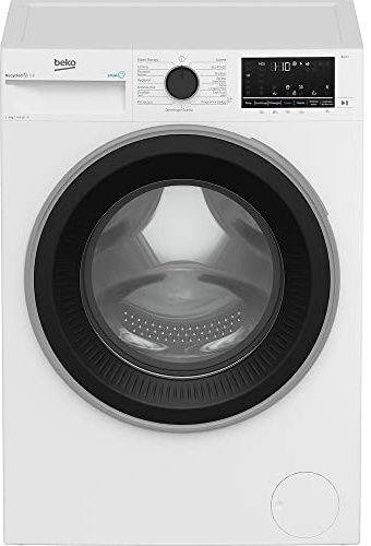 Beko Lavatrice Carica Frontale 9KG 1400G Inverter Vapore WiFi OBLO Nero 394S (Ricondizionato)
