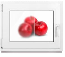 Framex Badezimmerfenster Weiß 2-fach Milchglas 80 x 60 cm DIN Links, Kellerfenster Kunststofffenster PVC Satinato 800 x 600 mm 32 mm Dreh-Kipp (Griff Rechts)