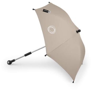 Bugaboo Sombrilla+, Conexión con un clic y mecanismo de fácil ajuste | Tejido de protección solar UPF 50+ para una protección solar óptima, Compatible con todos los carritos Bugaboo, Desert Taupe