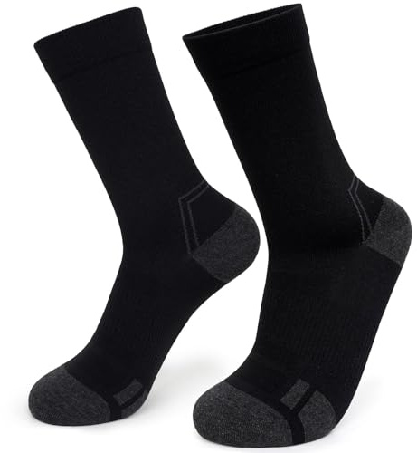 PUTUO Chaussettes Compression Homme & Femme: Chaussette de Running Mi Mollet 15–20 mmHg - Contention Maintien Récupération et Circulation pour Sport Course Randonnée 1 Paire M-L