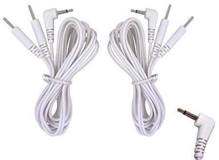 Tens Lead Wires 1 Pair Male 2.5mm Jack Plug 2mm Pin Connection by Healthcare World