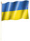 Stockflagge/Stockfahne UKRAINE Flagge/Fahne ca. 30 x 45 cm mit ca. 60cm Stab/Stock