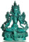 BUDDHAFIGUREN/Billy Held Grüne Tara Figur Buddha Statue, Resin, Türkis, 15 cm