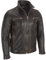 Superior Leather Garments, giacca con rivetto, da uomo, di colore nero, in vera pelle di mucca Black Medium-Per Person Di Petto 99 cm