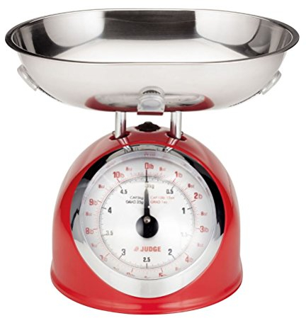 Judge Kitchen 5kg traditional scales red