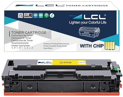LCL 410A CF412A (1Stück Gelb) Toner Kompatibel für HP Color LaserJet Pro MFP M477fnw MFP M477fdn MFP M477fdnw MFP M452dn MFP M452dw MFP M452nw MFP M377dw