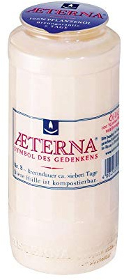 Serafinum Sparpack 80 - Aeterna Öl Grabkerze als 7 Tage Brenner / 80 Stück (Jetzt 10% sparen) / Weiss - Aeterna Grabkerze 7 Tage