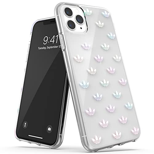 adidas Originals Compatible with iPhone 11 Pro Max Case, Holographic Logo Print Protective Mobile Phone Case for Snap On - Colourful Design