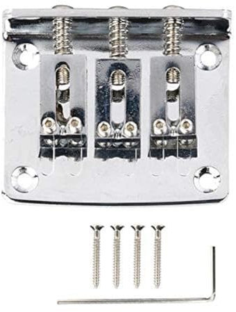 Fafeims Guitar Metal Tailpiece E-Gitarre 3 Saiten Saitenhalter Bass Guitar Bridge Parts Musikinstrument Zubehör