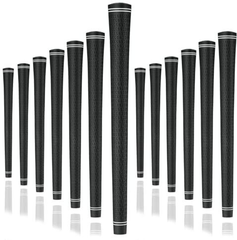 Karma Unisex-Erwachsene GB13RF186 Revolution Jumbo (+1/16 Zoll), 13-teiliges Golfgriff-Set, Schwarz