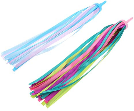 BESPORTBLE 2 Paar Fahrrad-Streamer Fahrradband Luftschlangen Lenker Luftschlangen Fahrrad Quasten Für Mädchen Quasten Für Kinderfahrräder Fahrrad Lenker Streamer Kinderwagen Schleife