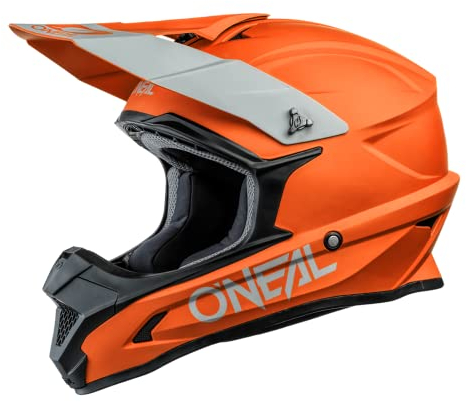 O'NEAL | Motocross-Helm | MX Enduro Motorrad | ABS-Schale, Lüftungsöffnungen für optimale Belüftung und Kühlung | 1SRS Helmet Solid | Erwachsene | Orange | Größe XS