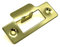 Brass Finish Strike Plate Single of 75.5mm Length x 25mm Width, Total Plate Width 38mm for Mortise Lock or Tubular Latch Pack of 1