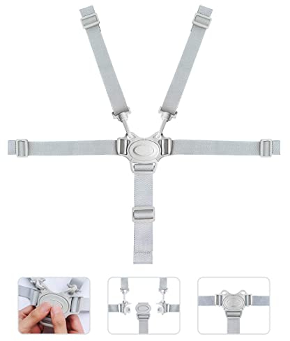 LuLiyLdJ Kinderwagen 5-Punkt-Sicherheitsgurt, Hochstuhl-Sicherheitsgurt, verstellbarer Kinderwagen-Sicherheitsgurt, Baby-Hochstuhl-Kinderwagen und Kinderwagen
