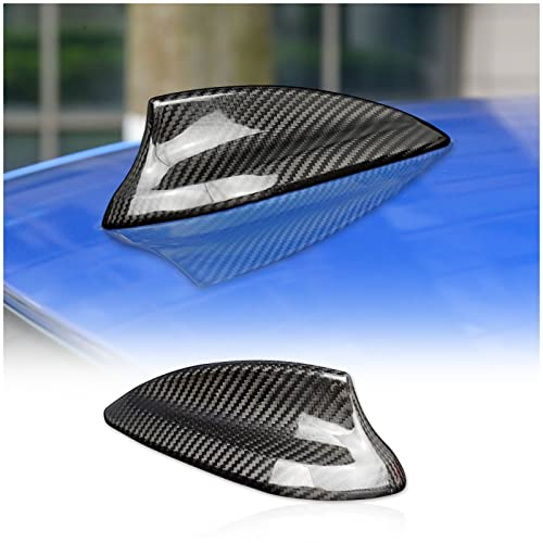 KUNGKIC Kohlefaser Auto antenne Dach Exterieur zubehör haifischflosse antenne Abdeckung Aufkleber für BMW F22 F87 M2 F30 F35 F80 M3 G20 F32 F36 F82 M4 G30 G38 F90 M5 G11 G12 Accessories-Schwarz