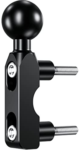 BRCOVAN Aluminiumlegierung Montieren Base mit 1 Zoll TPU Kugel für Motorrad Brems/Kupplungsbehälter, Kompatibel mit RAM Mounts B Größe 1'' Kugel Doppelsockelarm