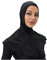 Schwimmkappe für Frauen mit Kapuze Muslimische Hijab-Schal-Kappe mit Halsschutz für Frauen mit voller Bedeckung (Black)