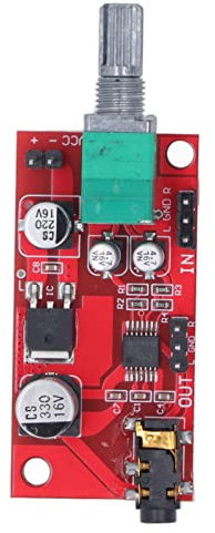 Septpenta Mini Module Amplificateur De Casque, Carte De Préamplificateur D'écouteur D'interface De 3,5 Mm, Ampli D'écouteur Stéréo, Amplificateur Audio De Contrôle du Volume avec Prise Jack 3,5 Mm