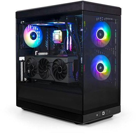 Stormforce Crystal Gaming PC – NVIDIA GeForce RTX 4080 Super 16GB, Intel Core i7-14700KF, 2TB SSD, 32GB RAM, WiFi 5, Windows 11, Black HYTE Y40 Case (Amazon Exclusive)