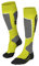 FALKE Herren Skisocken SK4 Advanced M Kh Wolle Funktionsmaterial warm dünn 1 Paar, Gelb Limelight 1086-O, 44-45