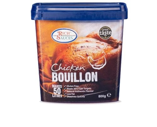 Rich Sauces Chicken Bouillon Paste 800g - Rich Savoury Stock for Sauces & Gravy with Real Chicken, Vegetables & Spices - Versatile Soup Stock Seasoning - Gluten Free