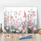 Malen nach Zahlen auf Leinwand für Erwachsene Blumen Rosa Malen nach Zahlen Kunst Bunte DIY Malerei Kunstwerke Kits Mädchen Malkunst Geschenke für Schlafzimmer Wanddekoration 16x20 Zoll
