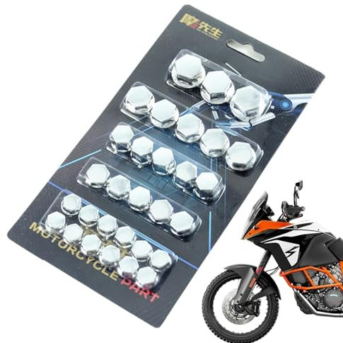 Lot de 30 cache-boulons à tête de moto – 4 tailles de cache-boulons de moto | Kit de cache-boulons de moto – Décorations d'écrou de boulons de moto