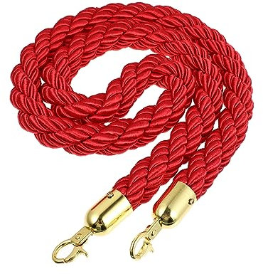 Yardenfun Schutzstangenseil Lanyard Schlüsselband Wiederverwendbares Seil-leitplanken-schlüsselband -lanyard Mit Karabinerhaken Rot