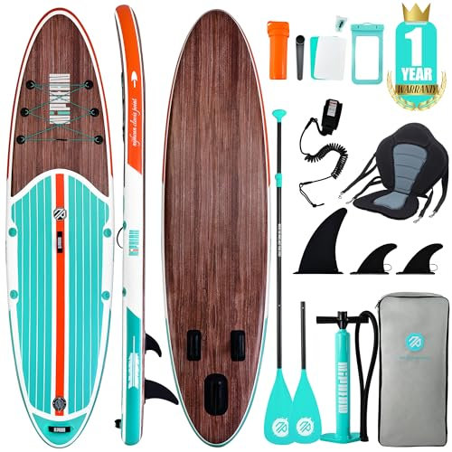 Niphean Stand up Paddle Board for Adults mit Allem Zubehör, 320cm Paddleboard für Aller Fähigkeitsniveaus, SUP mit 200kg Tragkraft für 2 Personen, Stand up Paddling Board mit Sitz