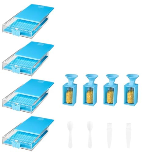Eieenotee 12-Pack Trabricks Stackable Diamond Art Trays with Lids, Diamond-Painting Art Kits for Adult for DIY Art Craft D
