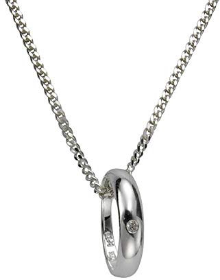 Zeeme for Kids Kinder Halskette 925/- Sterling Silber 36/38 cm Glänzend Diamant weiß 0,01 ct. 500243753-1